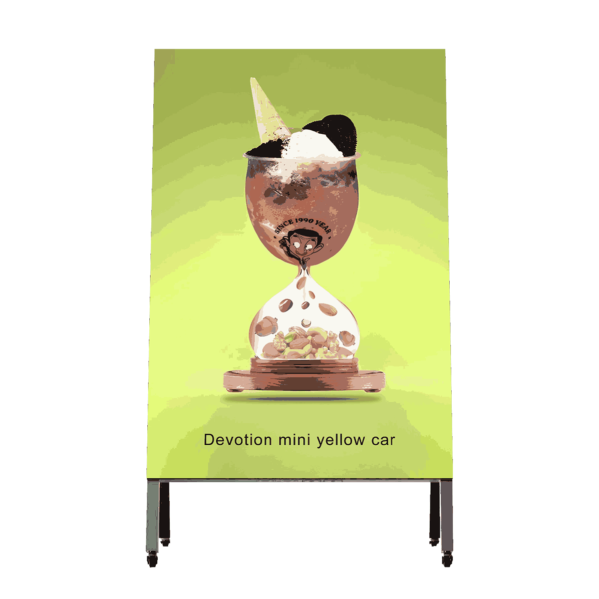 Mobile LED water sign screen