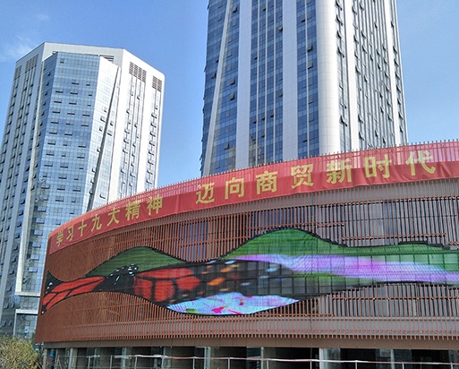  430sqm B1531 Mesh LED screen in Nanchang market